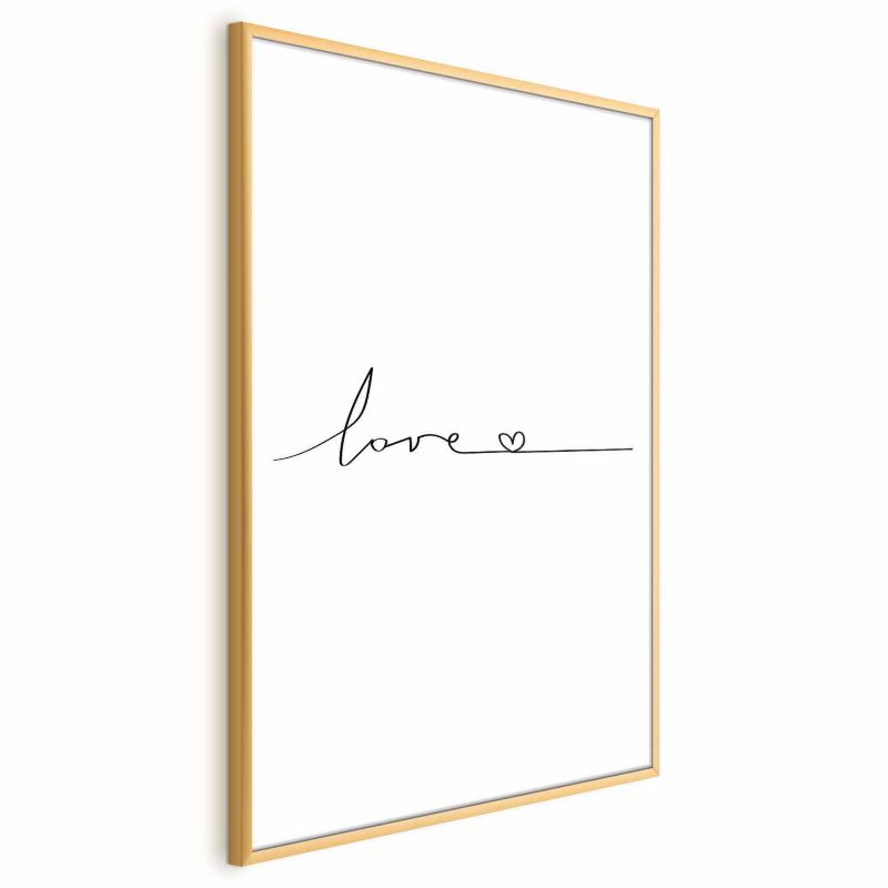 Plakat Artgeist Miłość wszędzie 60x90 cm z ramą złotą 1 szt