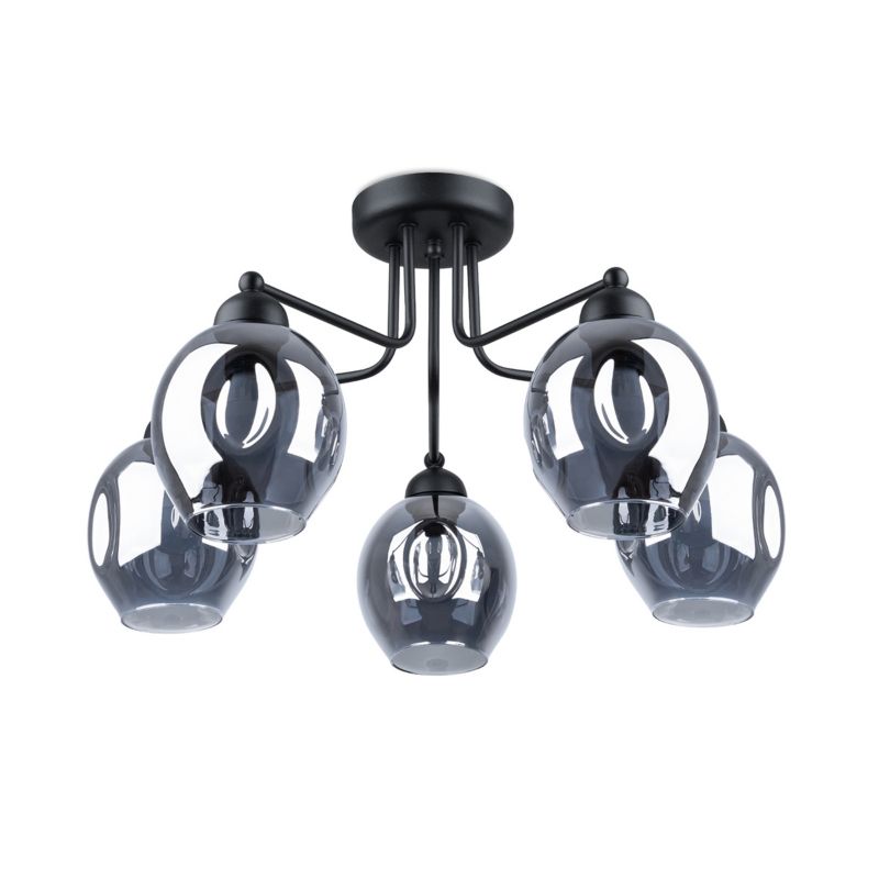 Żyrandol Sollux Lighting FILLAN 5 czarny 1 szt.