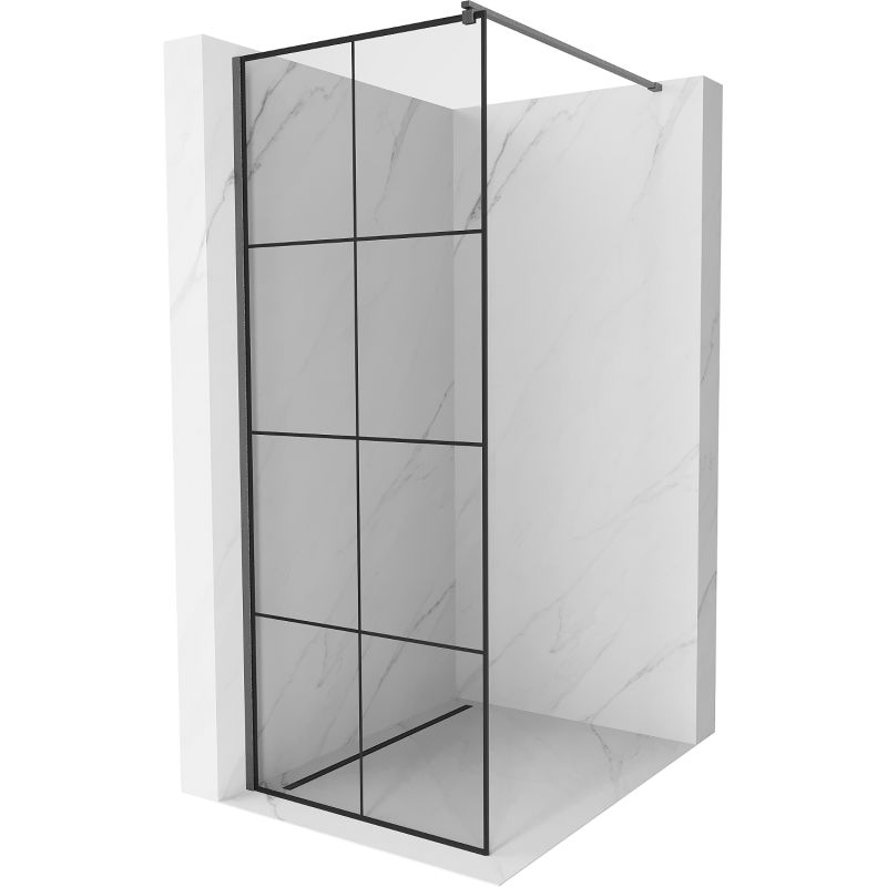 Ścianka prysznicowa Mexen Kioto czarny wzór 80x200 cm 800-080-101-66-77 1 szt.