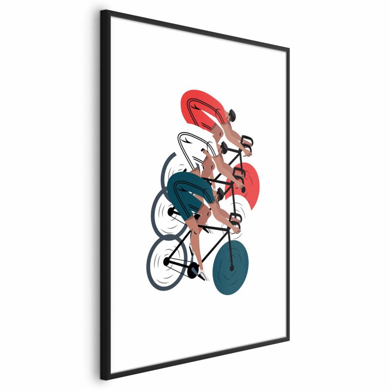 Plakat Artgeist Wyścig kolarski 29,7x42 cm z ramą czarną 1 szt