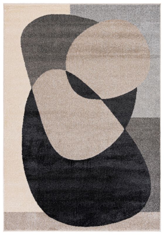 Dywan wewnętrzny Lucy NP27B prostokąt Mazovia 200x 300 cm beżowy,kremowy,szary motyw geometryczny średni włos 1 szt.