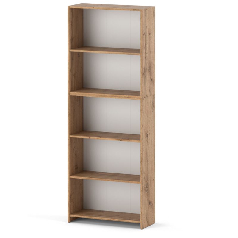 Regał Hurtownia-Mebli Półek 5 Pella 70 70cm Dąb Wotan 70x30x189 cm 1szt.