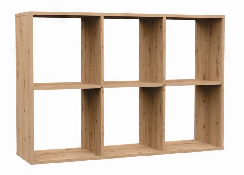 Regał Topeshop Malax 2X3 Dąb Artisan 110x75x30 cm 1 szt.