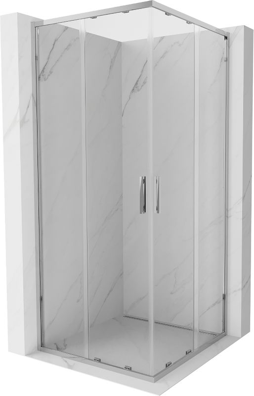 Kabina prysznicowa Mexen Exo kwadratowa rozsuwana 100 x 100 cm transparent chrom 1 szt.