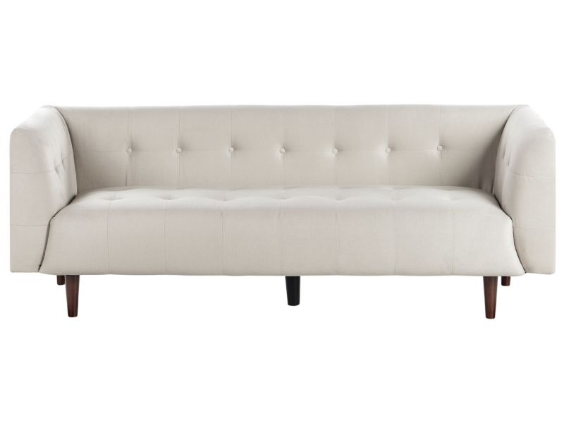 Sofa Byske Jasnobeżowy dla 3 osób 1 szt.