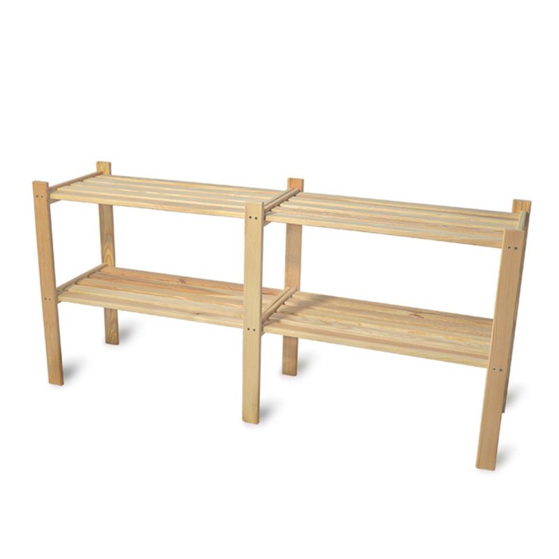 Regał Magazynowy Hurtownia-Mebli Półek 4 Nadstawka i Dostawka 2 Półki 126cm Sosnowy Sosnowy 126x26x59 cm 1szt.