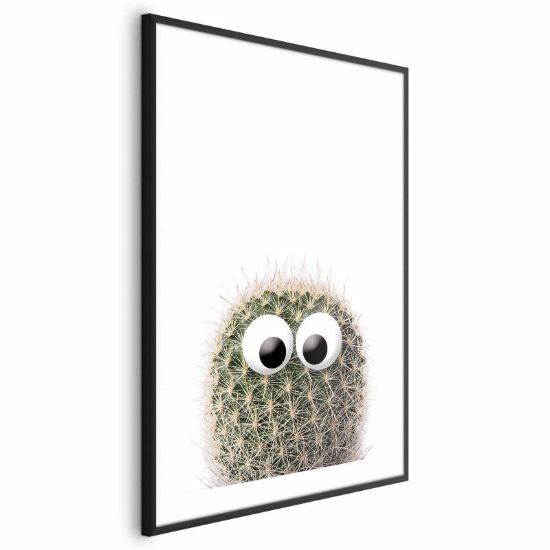 Plakat Artgeist Kaktus z oczami 40x60 cm z ramą czarną 1 szt