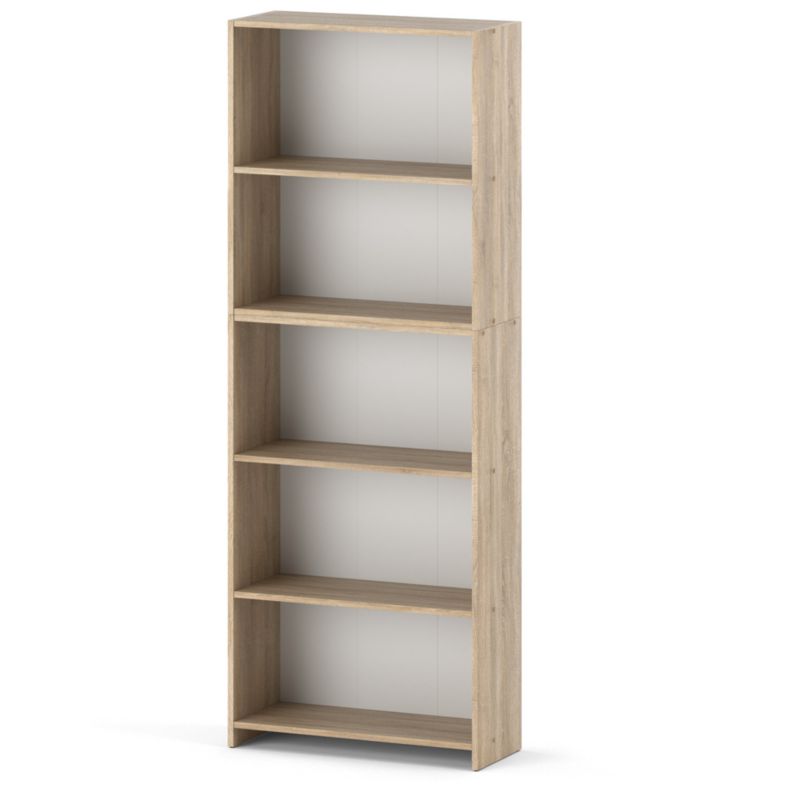 Regał Hurtownia-Mebli Półek 5 Pella 70 70cm Dąb Sonoma 70x30x189 cm 1szt.