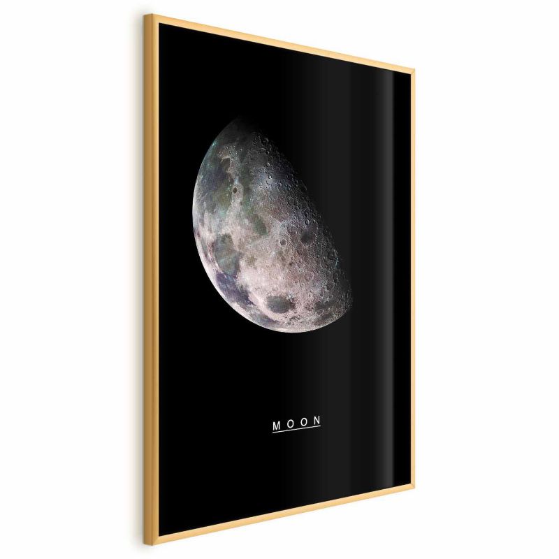 Plakat Artgeist Księżyc 40x60 cm z ramą złotą 1 szt