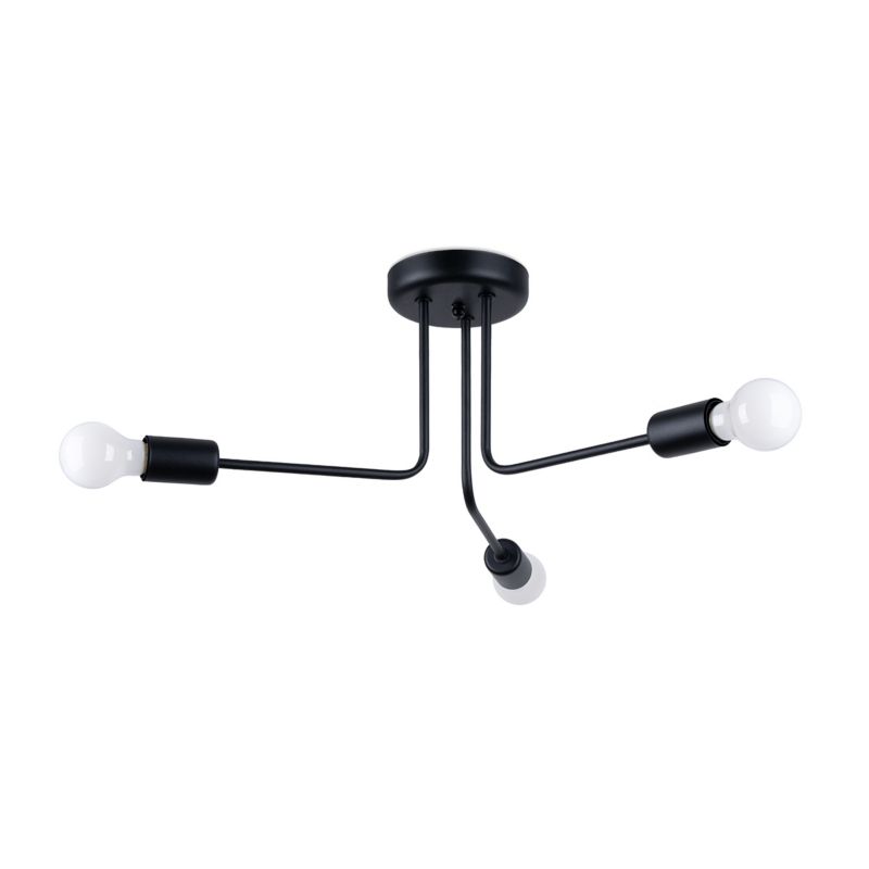 Żyrandol Sollux Lighting NORAH 3 czarny 1 szt.