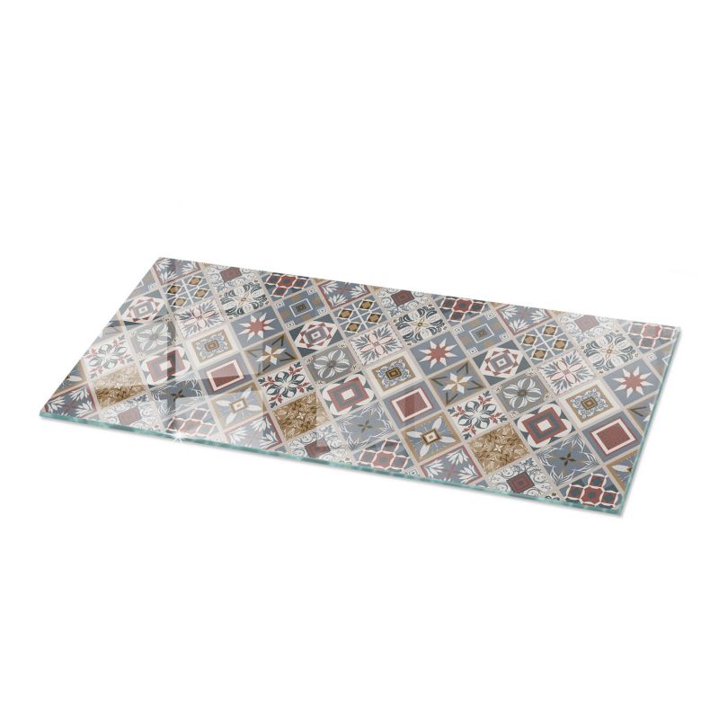 Blat szklany Tulup 125x50 cm Wzór mozaikowy z ornamentami 1 szt.
