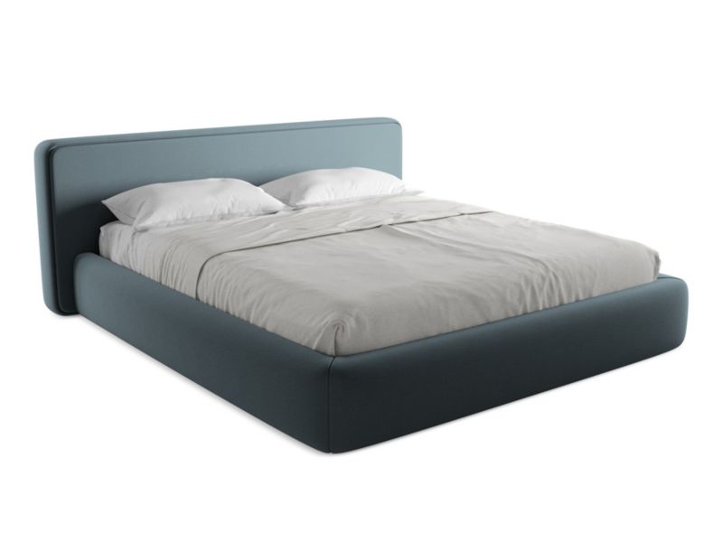 Łóżko Makamii Kiana z tkaniną boucle 180x200 jeans 1 szt.
