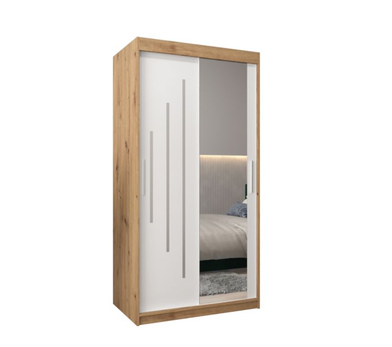 Szafa przesuwna Garderoba Abiks YORK 2 100 artisan/biały 1 szt.