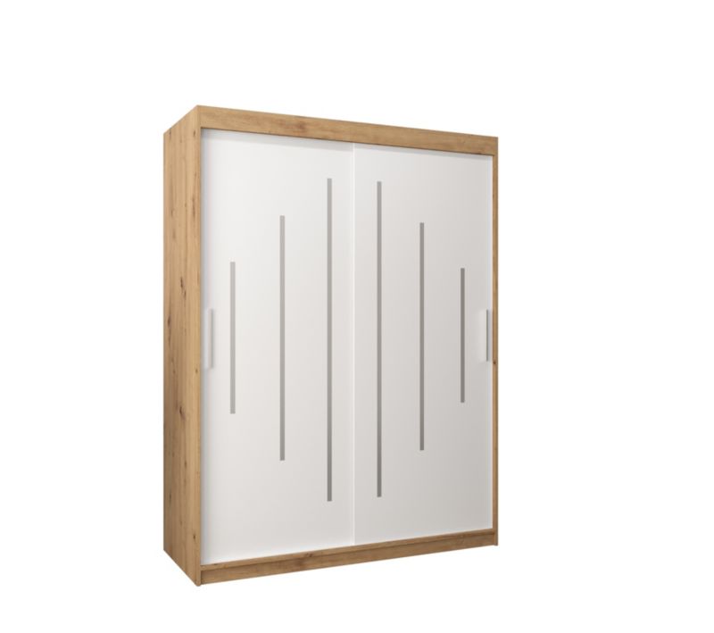 Szafa przesuwna Garderoba Abiks YORK 150 artisan/biały 1 szt.