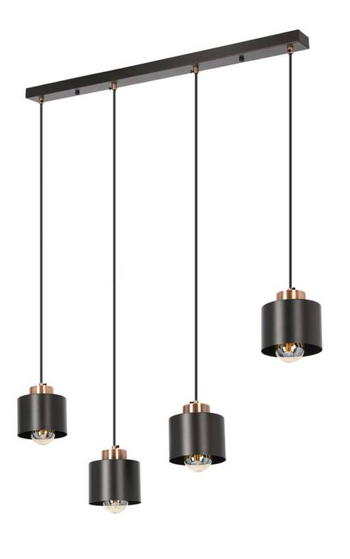 Lampa wisząca czarna 4xE27 Olena