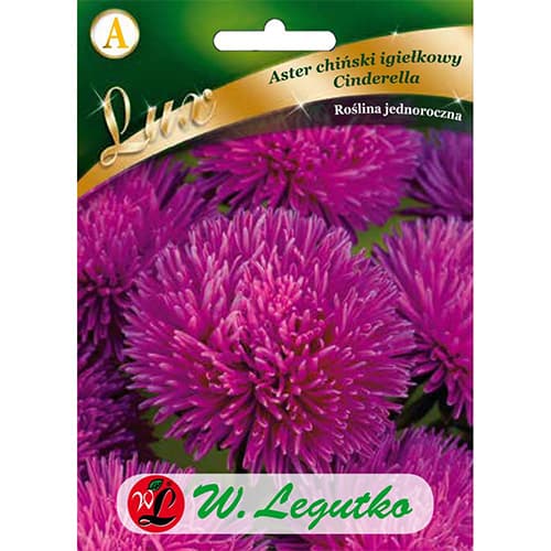 1 szt, Aster igiełkowy Cinderella - Nasiona: Ilość w opakowaniu: 0.5 g