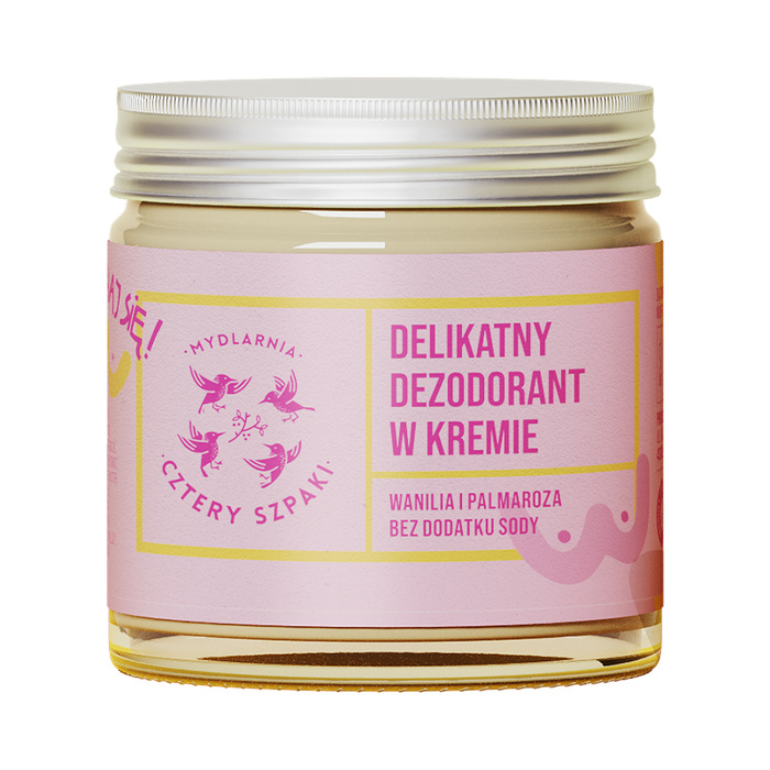 4 Szpaki Dezodorant w kremie "Badaj się!" Wanilla i palmaroza, 60 ml