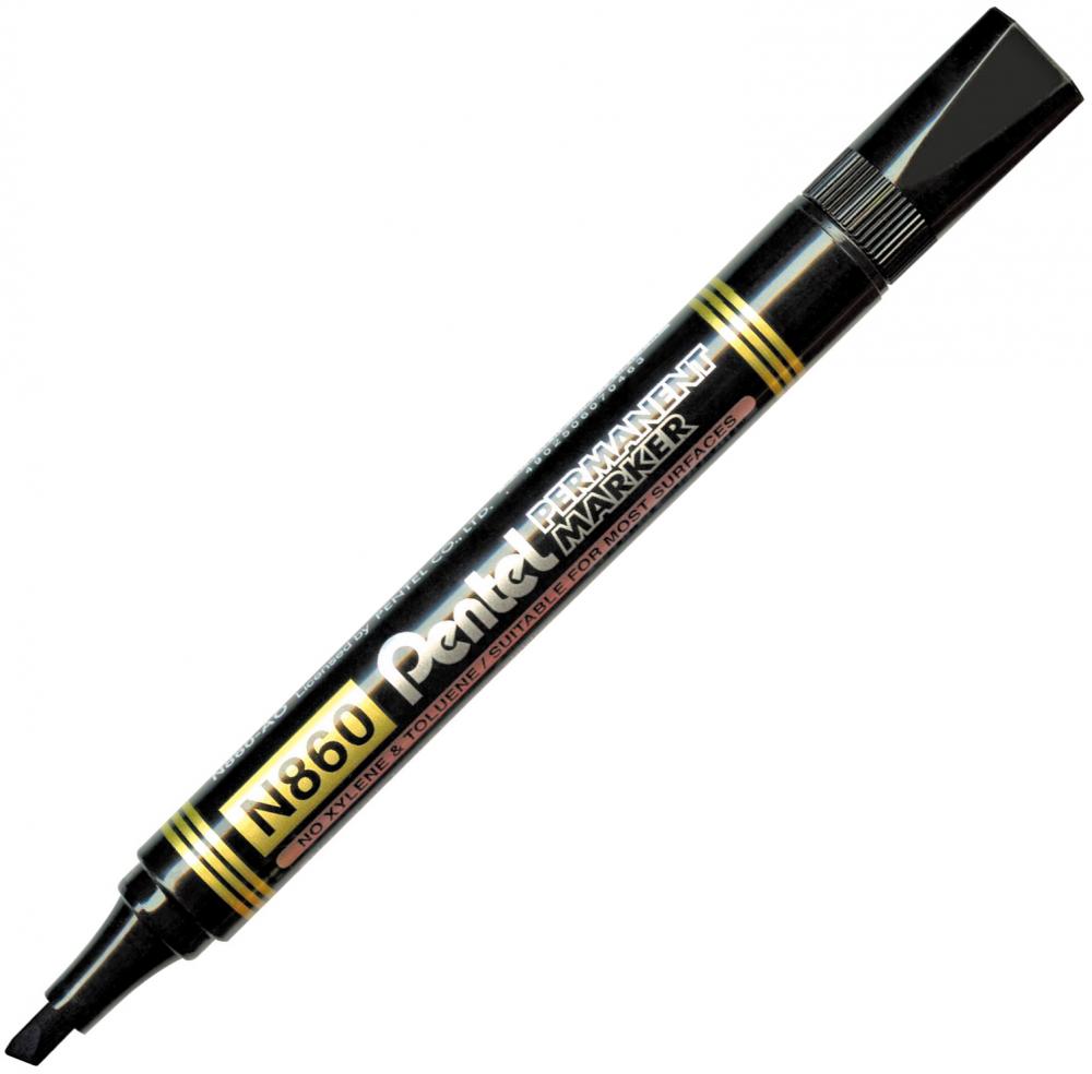Marker permanentny Pentel N860, ścięta, 4.5mm czarny