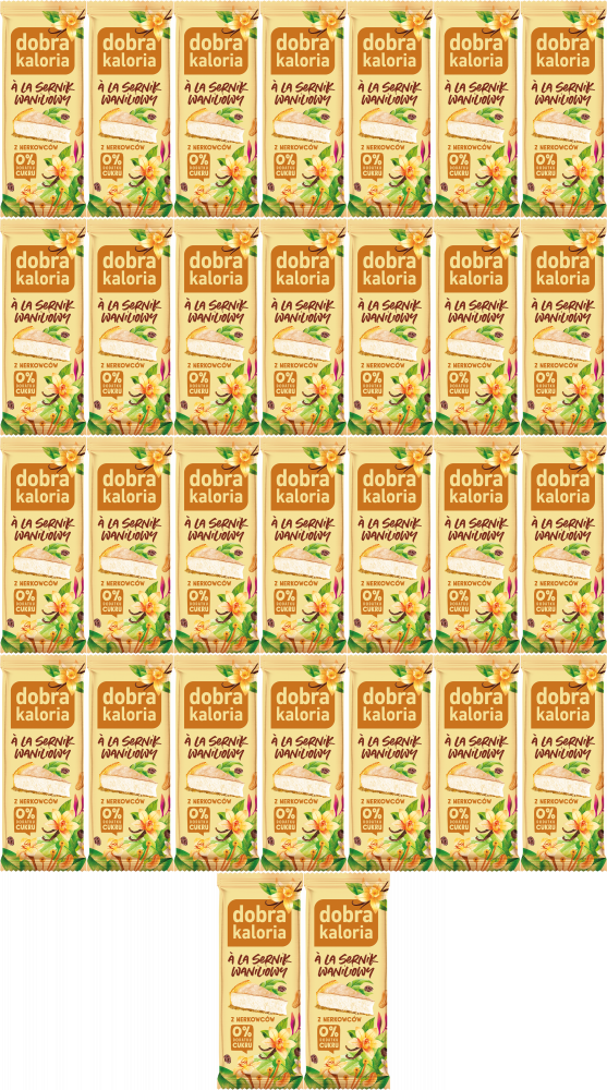 40x Mini batonik z nerkowców a'la sernik waniliowy Dobra Kaloria, 1 sztuka, 35g