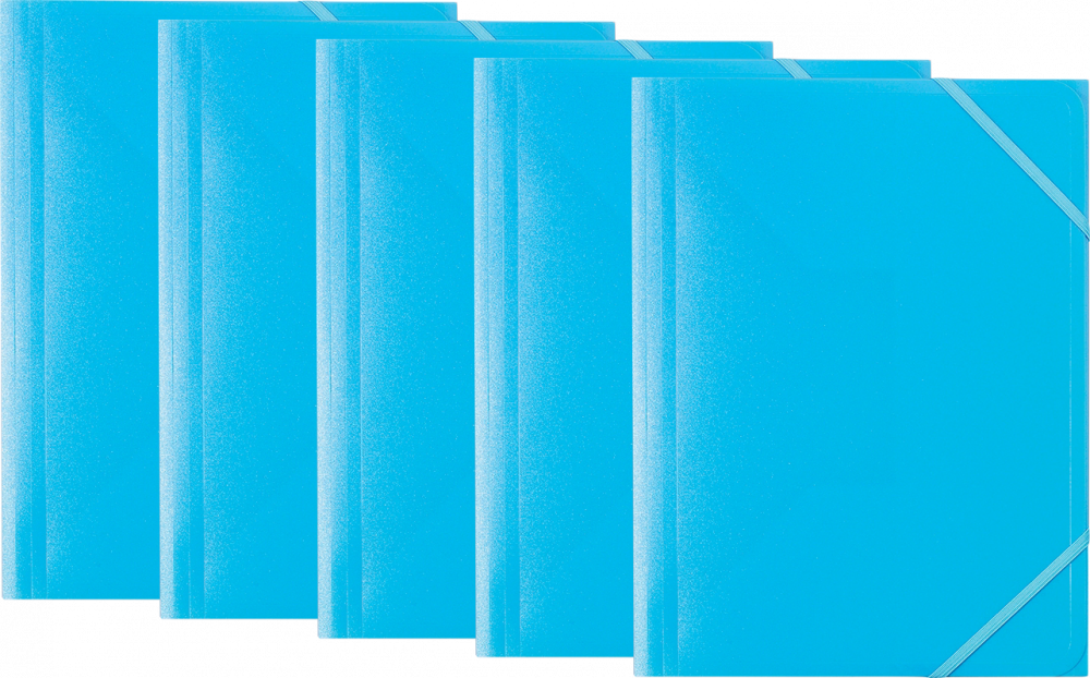 5x Teczka plastikowa z narożną gumką Viking, A4, 30mm, niebieski