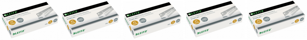 5x Zszywki Leitz Power Performance , 26/6 (P3), 5000 sztuk, srebrny