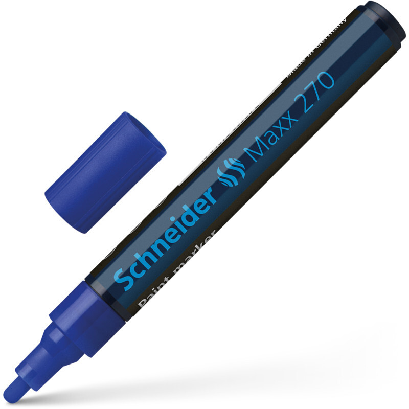Marker olejowy Schneider, Maxx 270, okrągła, 1-3 mm, niebieski