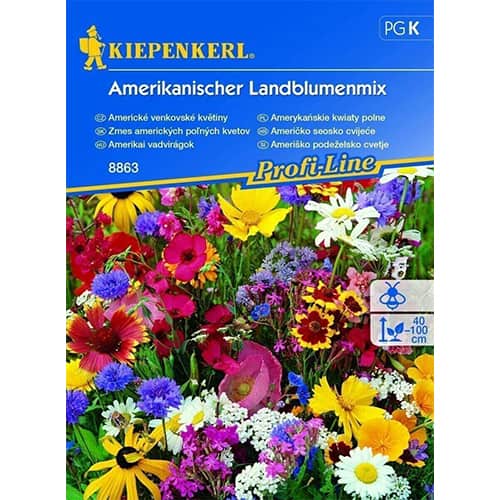 1 pac, Flori sălbatice American Country, mix multicolor Kiepenkerl - Semințe: Mod de ambalare: 1 pac