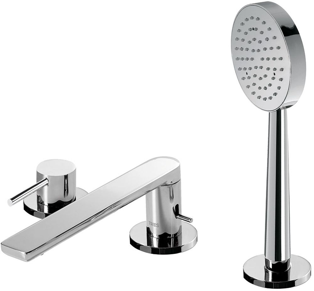 Tres Alplus bateria wannowo-prysznicowa 3-otworowa chrom 203.161.01