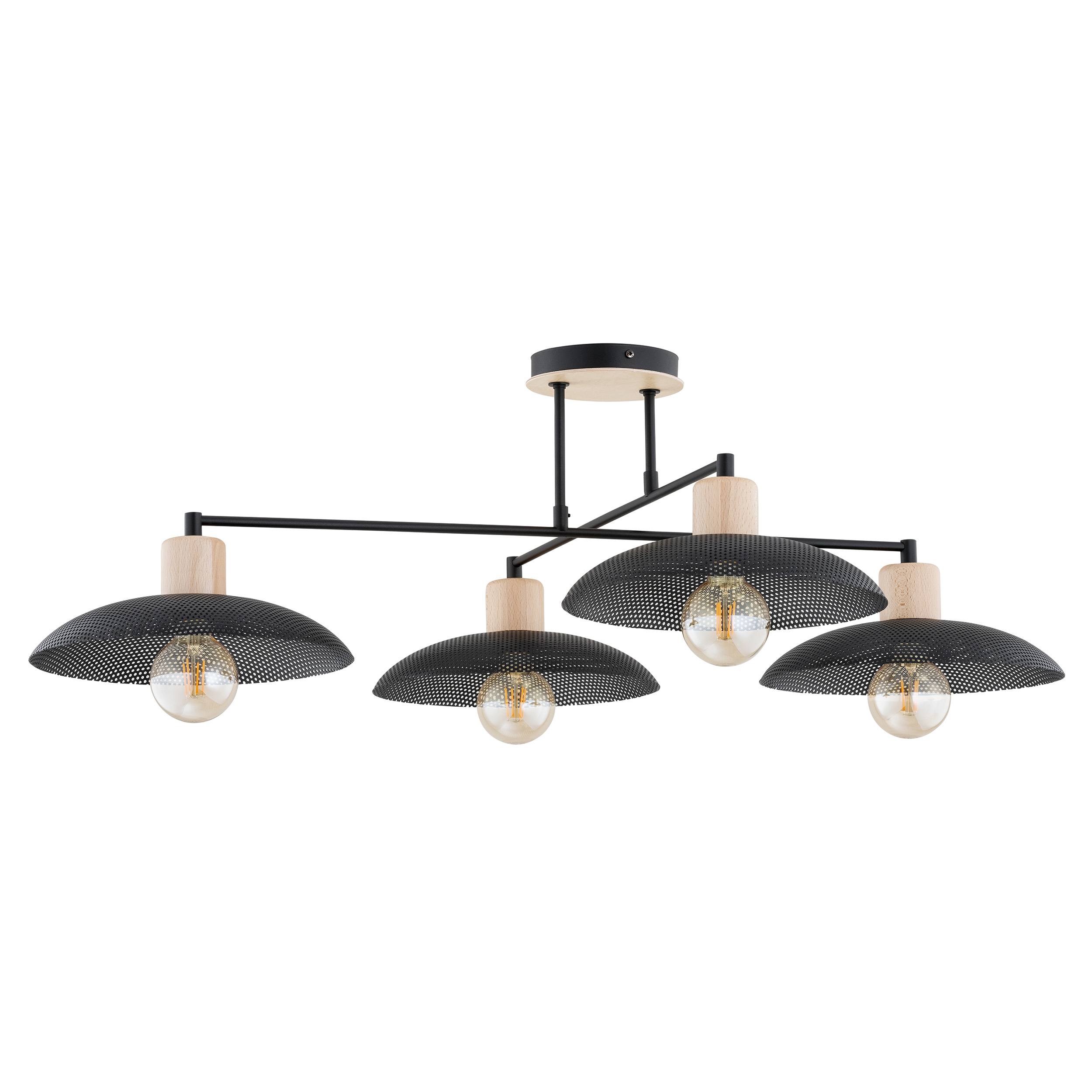 Emibig Kobe lampa podsufitowa 4x15W czarny 1318/4