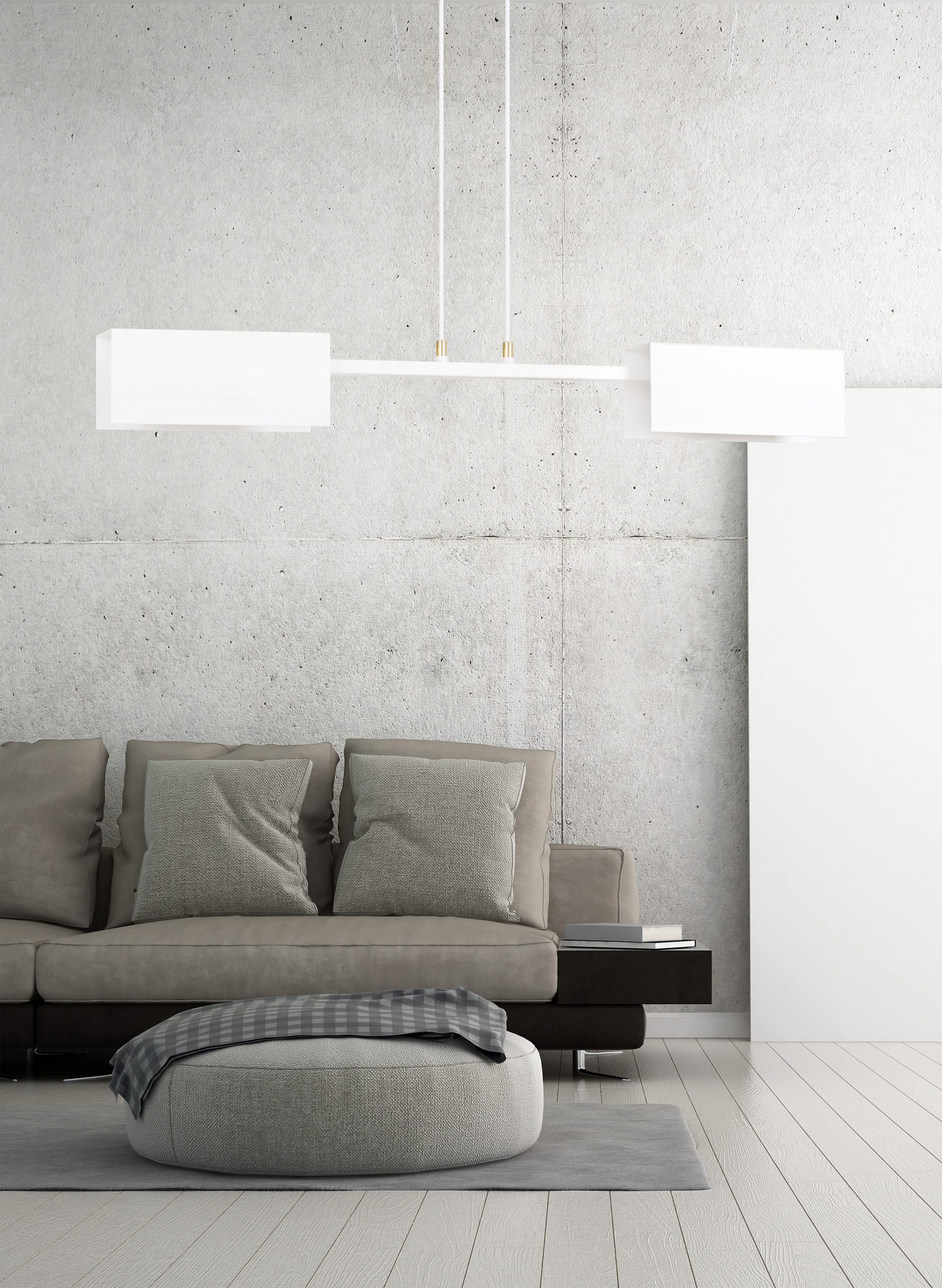 Emibig Tolos lampa wisząca 2x15 W biała 634/2