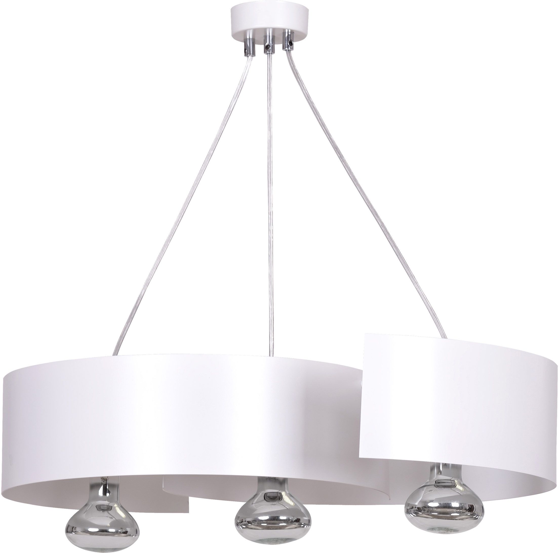 Emibig Vixon lampa wisząca 3x15 W biała-chrom 306/3