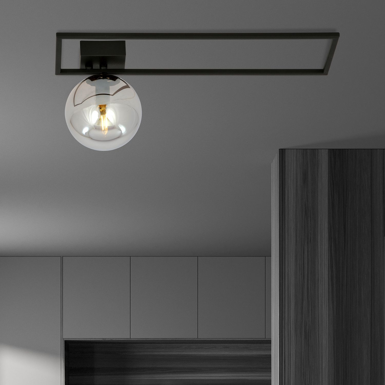 Emibig Imago lampa podsufitowa 1x10 W czarna-grafitowa 1131/1C