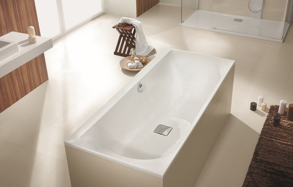 Hoesch Thasos wanna prostokątna 200x100 cm do zabudowy biała 3742.010 - Wysyłka w 24h
