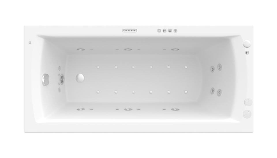 Roca Linea wanna prostokątna 150x70 cm z hydromasażem Effects Gold + opcja biała A24T016000