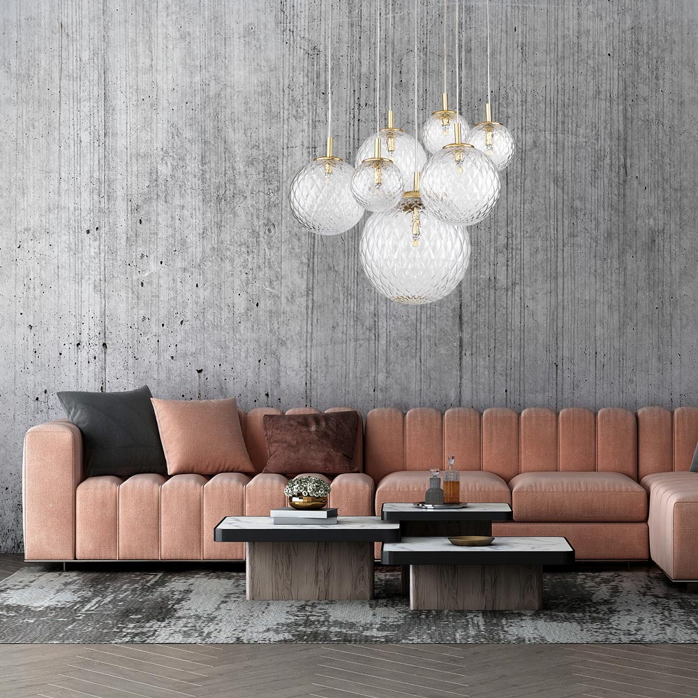 TK Lighting Cadix lampa wisząca 7x6 W złota 4608 - Wysyłka w 24h