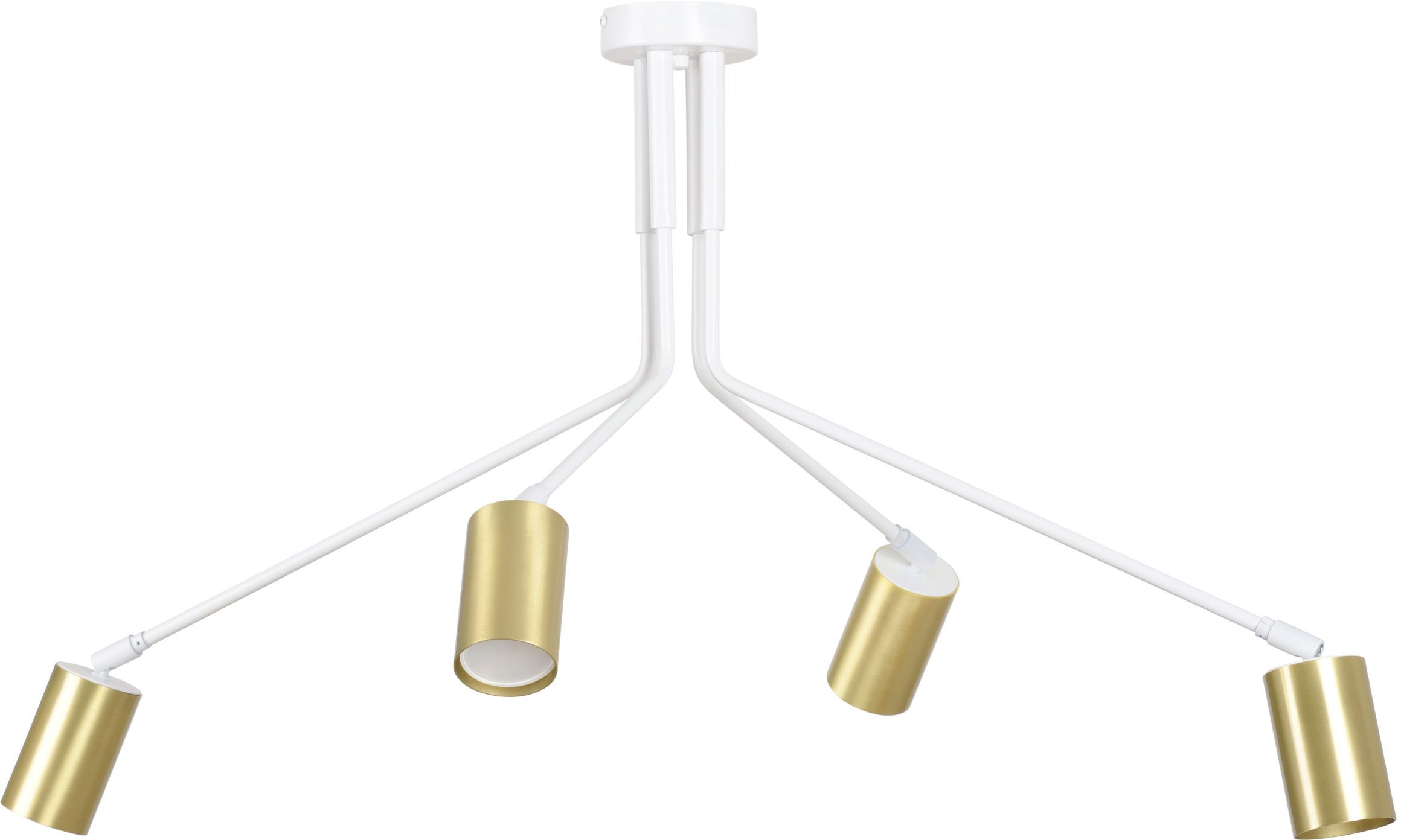 Emibig Verno lampa podsufitowa 4x8 W biała-złota 656/4