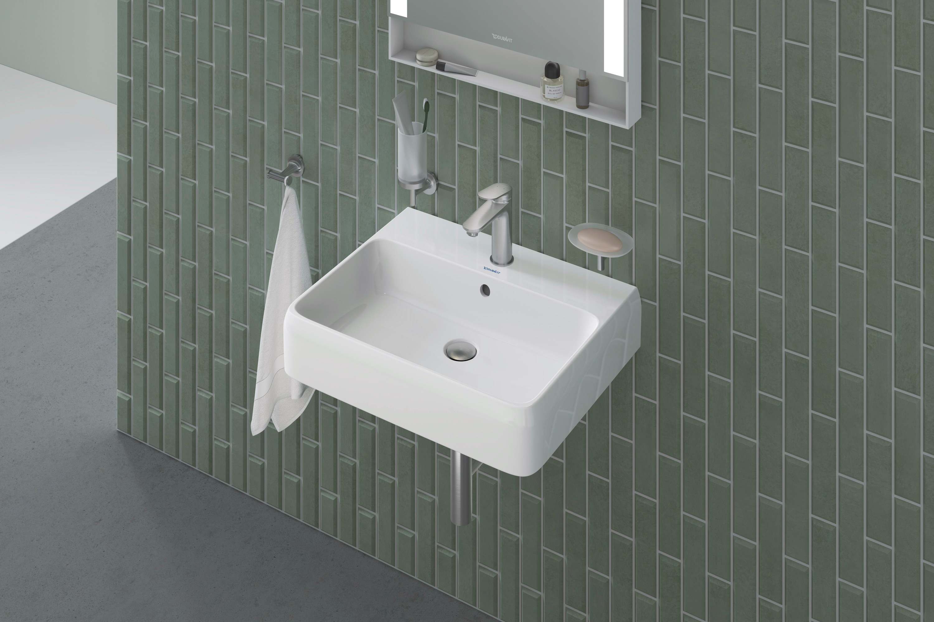 Duravit Wave bateria umywalkowa stojąca stal nierdzewna szczotkowany WA1020001070