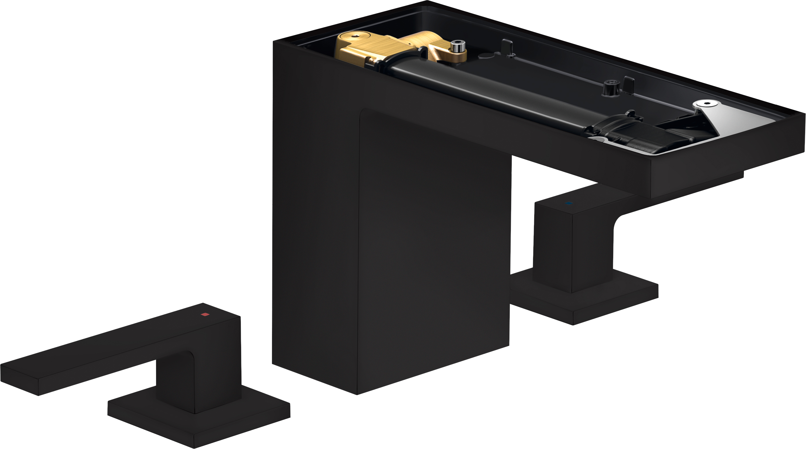 Axor MyEdition EcoSmart 110 bateria umywalkowa stojąca czarny mat 47072670