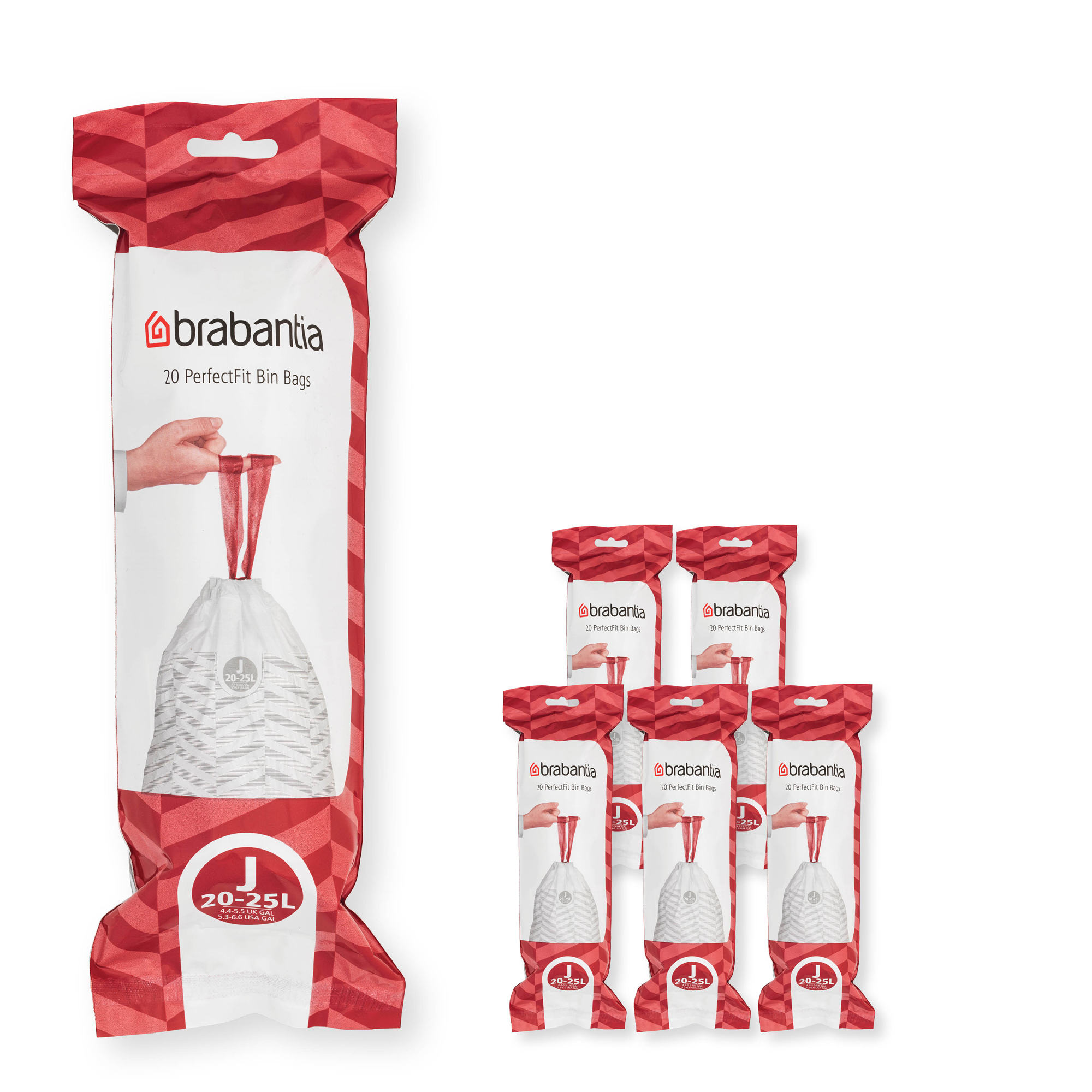 Brabantia PerfectFit worki na śmieci 25 l (120 szt) biały 138362