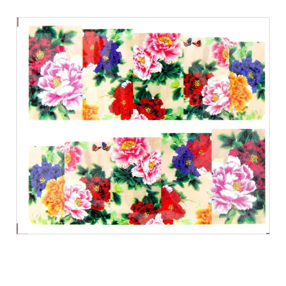 Naklejki wodne do paznokci arkusz 6,5 x 5,5cm na 10 palców yb Nr 948
