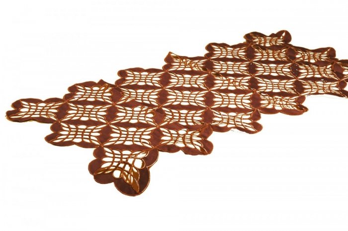 Obrus Haftowany Bruna 036-1 50x100 cm kolor: Brazowy