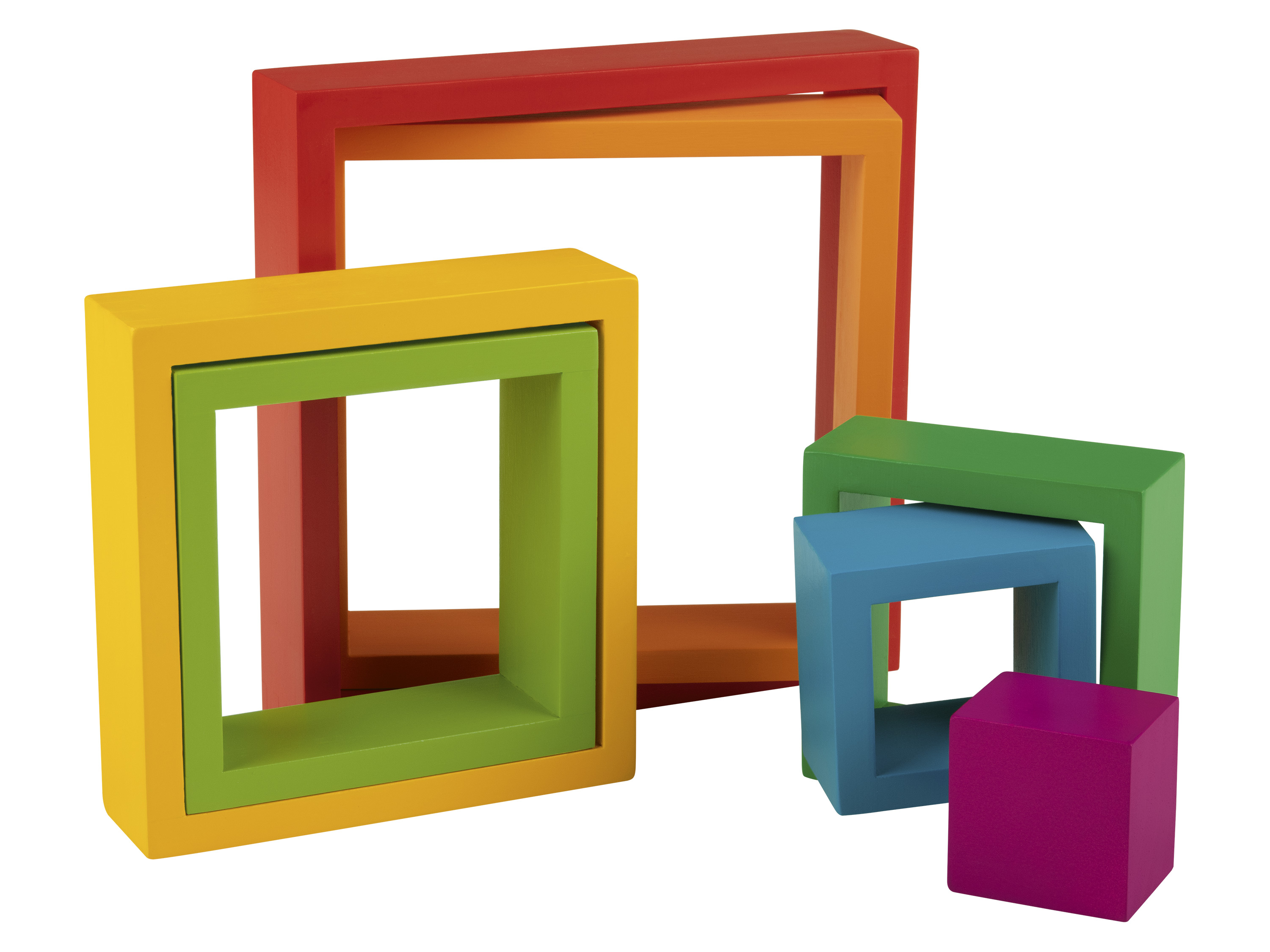 Playtive Zabawki drewniane w stylu Montessori Czworokąty