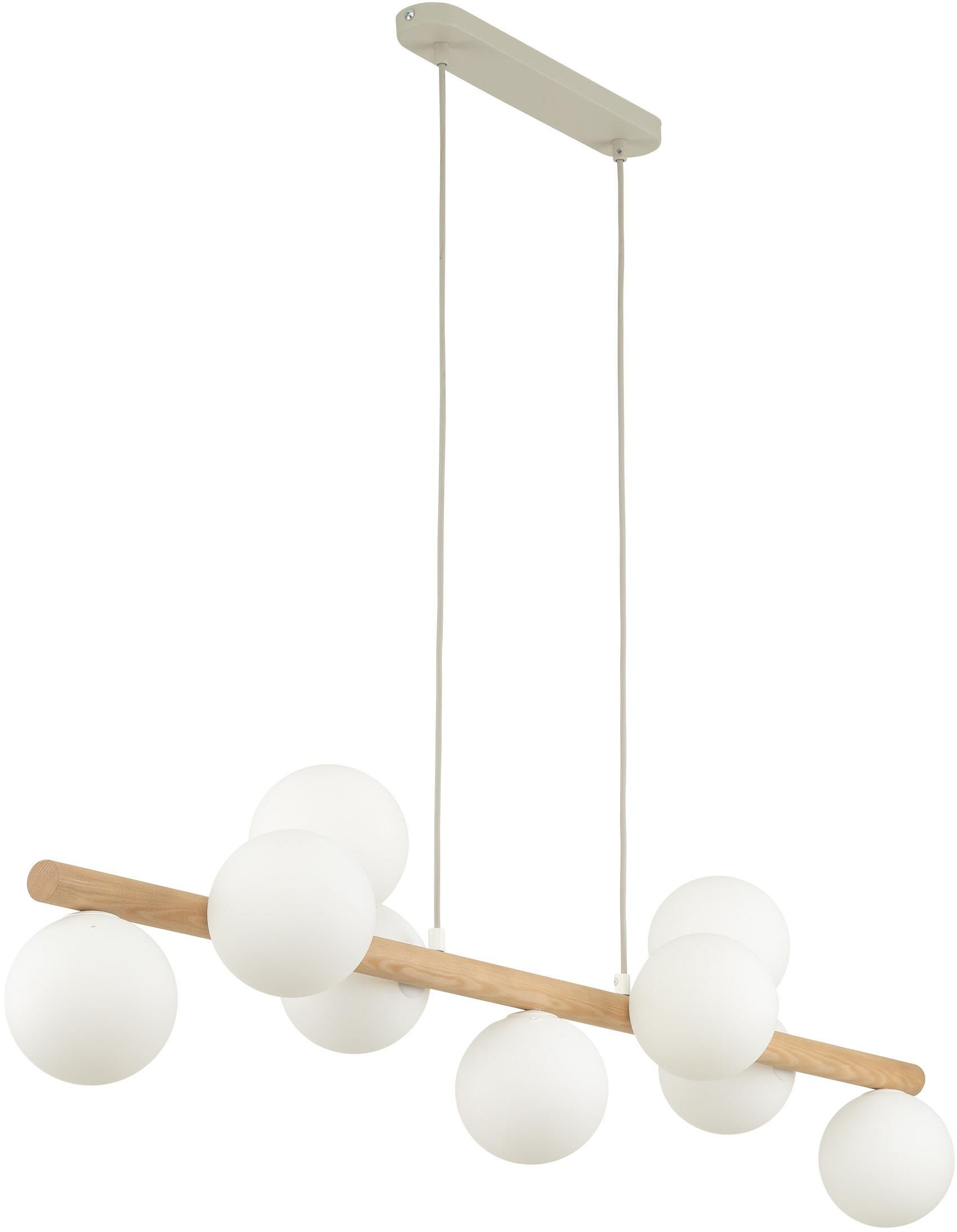 Darmowa Dostawa - Lampa wisząca powyżej 6x6 W biała TK Lighting Estera Wood 5906