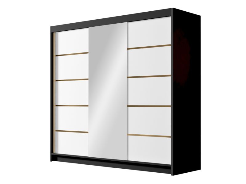 Szafa MIRJAN 24 z lustrem Evo VI 200 czarny 1 szt.
