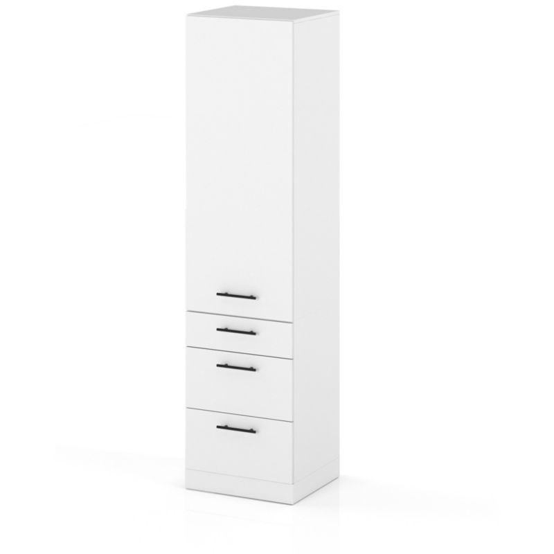 Szafka Kuchenna Hurtownia-Mebli Stojąca Słupek S60S3 sPremium 60cm Biały Mat Biały Mat 60x58x211 cm 1szt.
