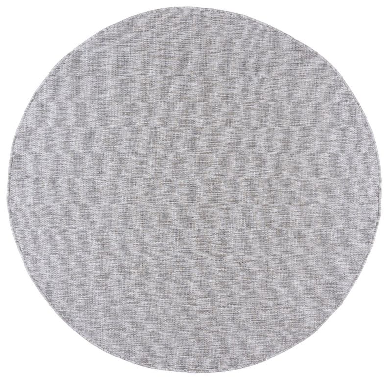 Dywan wewnętrzny/zewnętrzny Veranda Koło 6365A koło Mazovia 120x 120 cm szary motyw jednokolorowy krótki włos 1 szt.