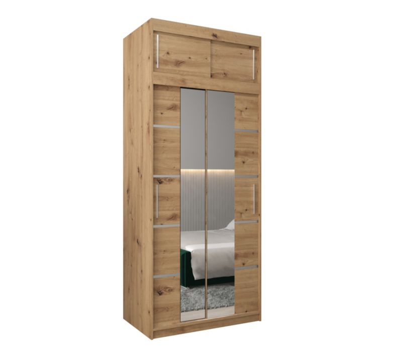 Szafa przesuwna Abiks Verona 4 100 artisan + artisan z nadstawką 1 szt.