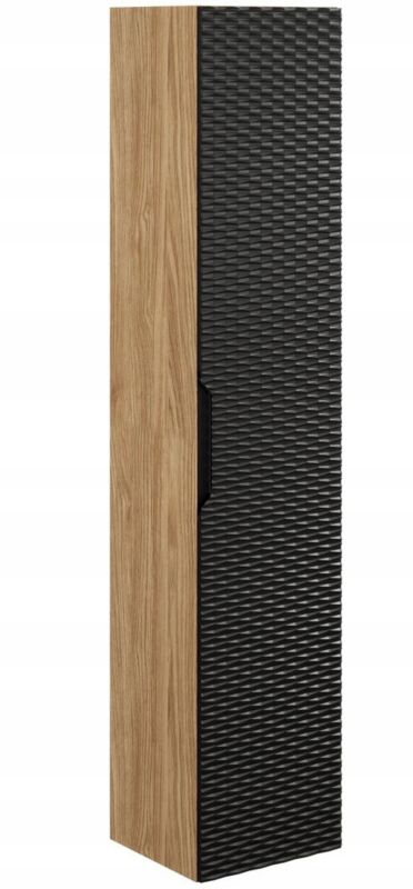 Słupek łazienkowy Furnidea 170 cm wiszący 1 drzwi czarny front 3D Ocean 1 szt.