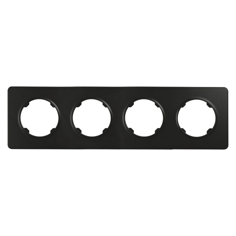 Ramka poczwórna DPM Solid Oval czarna