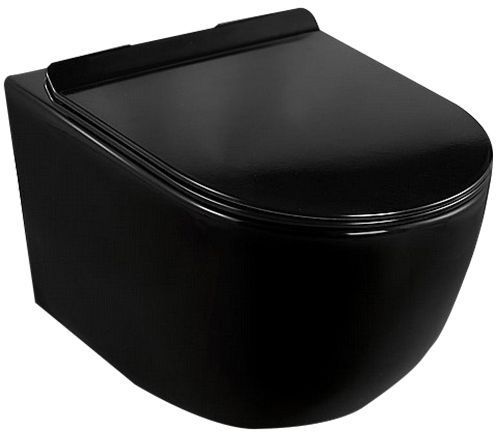 Misa Wc Podwieszana Ceramimczna Calani Loyd Slim Czarny 48X37X37Cm 1 Szt